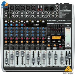 Consola Behringer QX1222USB mezcladora 16 canales con USB