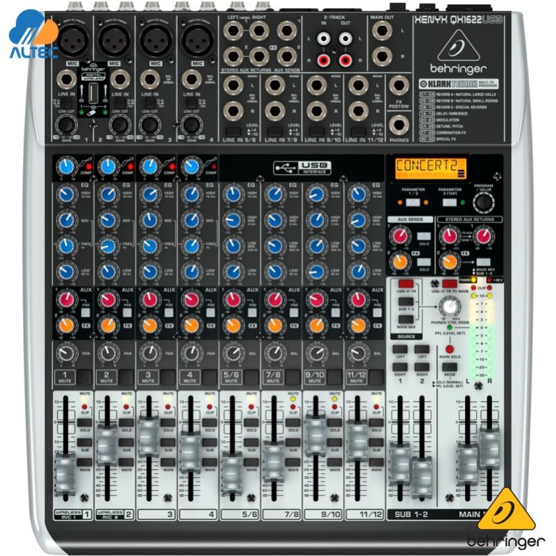 Behringer QX1622USB consola USB 16 canales con efectos