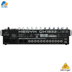 Behringer XENYX QX1832USB - mezclador de 18 entradas, 6 preamplificadores de micrófono, ecualizador, interfaz de audio y efectos