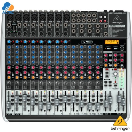 Consola Behringer QX2222USB mezcladora 22 canales USB FX