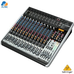 Behringer XENYX QX2442USB - mezclador de 24 entradas, 10 preamplificadores de micrófono, ecualizador, interfaz audio y efectos