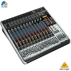 Behringer XENYX QX2442USB - mezclador de 24 entradas, 10 preamplificadores de micrófono, ecualizador, interfaz audio y efectos