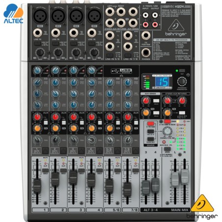 Consola Behringer X1204USB mezcladora 12 canales USB FX
