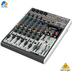 Behringer XENYX X1204USB - mezclador de 12 entradas, 4 preamplificadores de micrófono, ecualizador, interfaz de audio y efectos