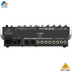 Behringer XENYX X1622USB - mezclador de 16 entradas, 4 preamplificadores de micrófono, ecualizador, interfaz de audio y efectos