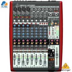 Behringer XENYX UFX1204 - mezclador de 12 entradas, 4 preamplificadores de micrófono, ecualizador, interfaz de audio y efectos