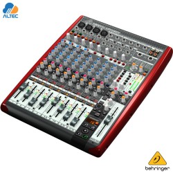 Behringer XENYX UFX1204 - mezclador de 12 entradas, 4 preamplificadores de micrófono, ecualizador, interfaz de audio y efectos