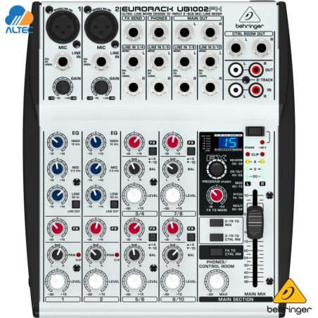 Consola Behringer UB1002FX mezcladora 10 canales con FX