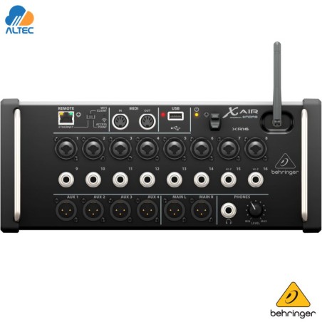 Behringer XAIR XR16 - mezcladora digital de 16 entradas, 8 preamplificadores XLR, Wifi y grabador estereo USB