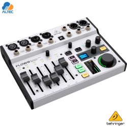 Behringer FLOW8 - mezcladora digital de 8 entradas, 4 entradas XLR, Bluetooth, efectos e interfaz de audio USB