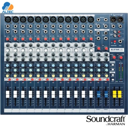 Soundcraft EPM12 Mixer Analógico 12ch con EQ Británico y Auxiliar