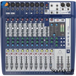 Soundcraft SIGNATURE 12 - mezcladora de 12 entradas, 8 entradas XLR, efectos, interfaz de audio USB