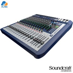Soundcraft SIGNATURE 16 - mezcladora de 16 entradas, 12 entradas XLR, efectos, interfaz de audio USB