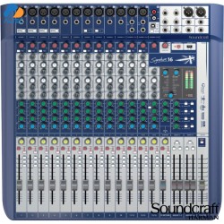 Soundcraft SIGNATURE 16 - mezcladora de 16 entradas, 12 entradas XLR, efectos, interfaz de audio USB