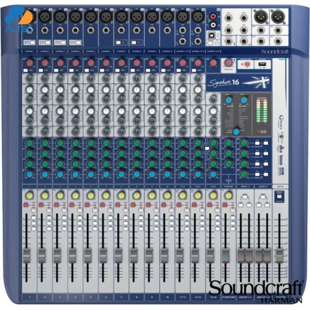 Soundcraft Signature 16 Mixer Analógico 16ch con FX y EQ Británico