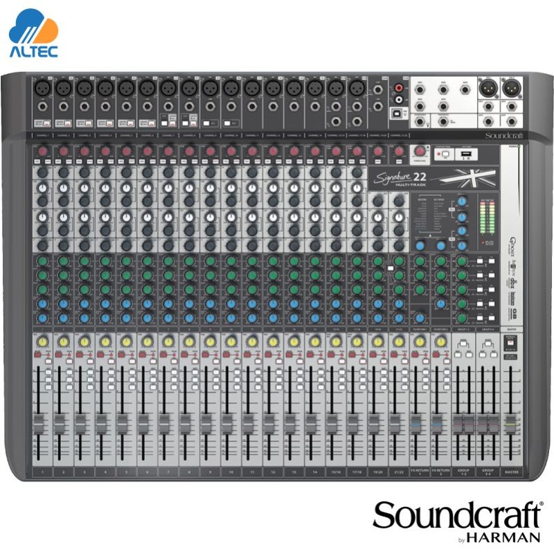 Soundcraft Signature 22MTK Mixer 22ch con USB Multitrack y FX