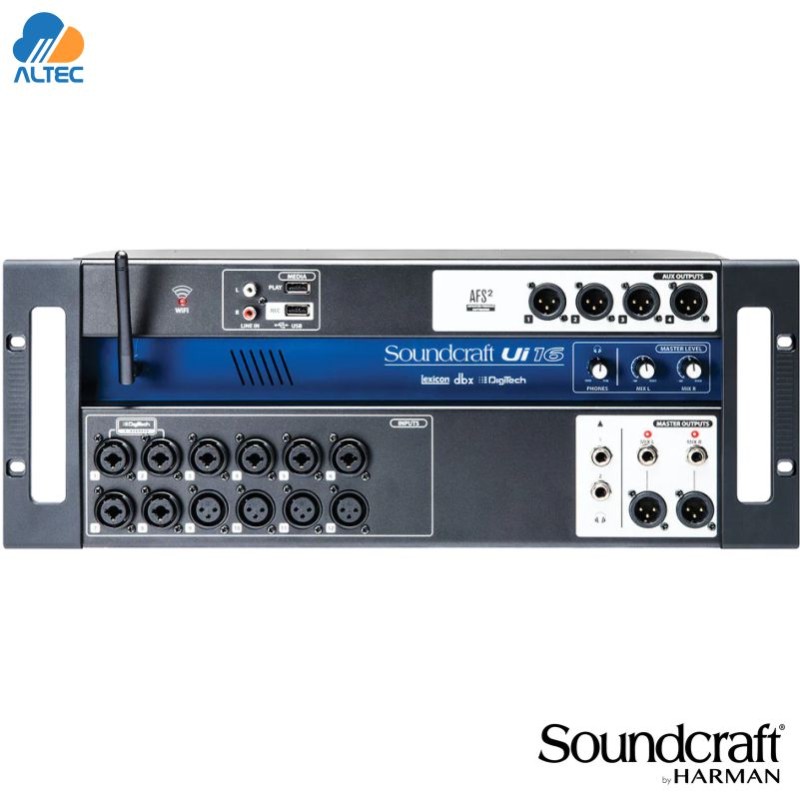 Soundcraft UI16 - mezcladora de 16 entradas, 12 entradas XLR, efectos