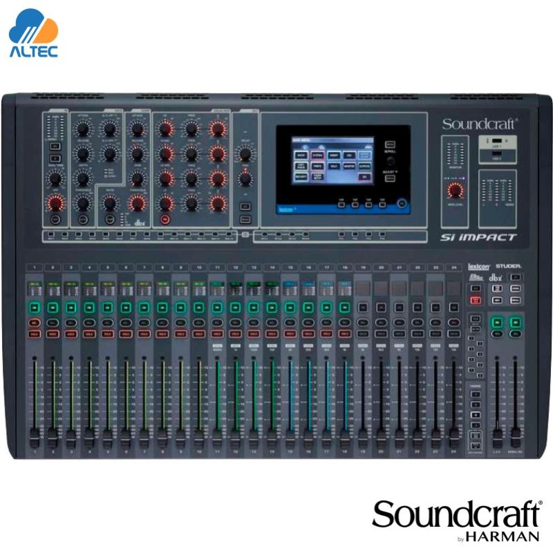 Soundcraft SI IMPACT - mezcladora de 40 entradas expandible a 80, 32 entradas XLR, efectos, interfaz de audio USB