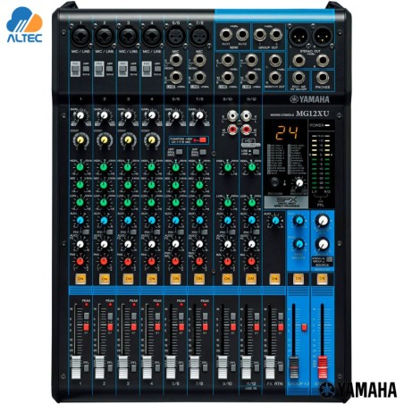 Yamaha MG12XU - mezcladora de 12 entradas, 6 entradas XLR, efectos, interfaz de audio USB