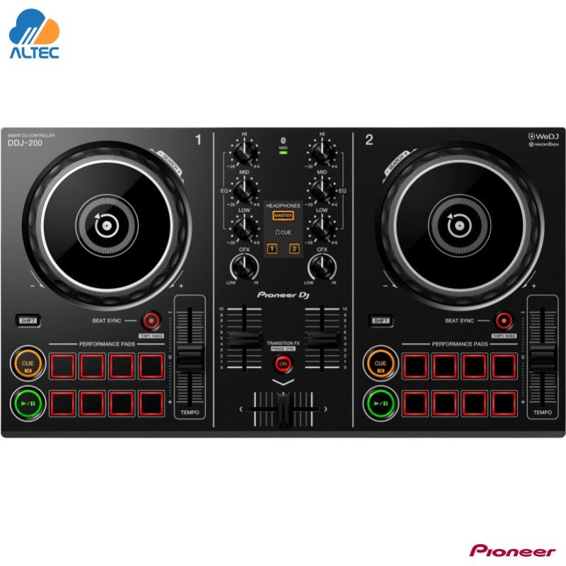 Pioneer dj DDJ-200 - controlador dj para laptops y dispositivos móviles