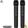 Behringer ULM202USB - sistema inalámbrico digital de 2 micrófonos de 2.4GHZ con receptor USB