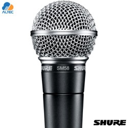 Micrófono dinámico vocal Shure, cardioide, Gris