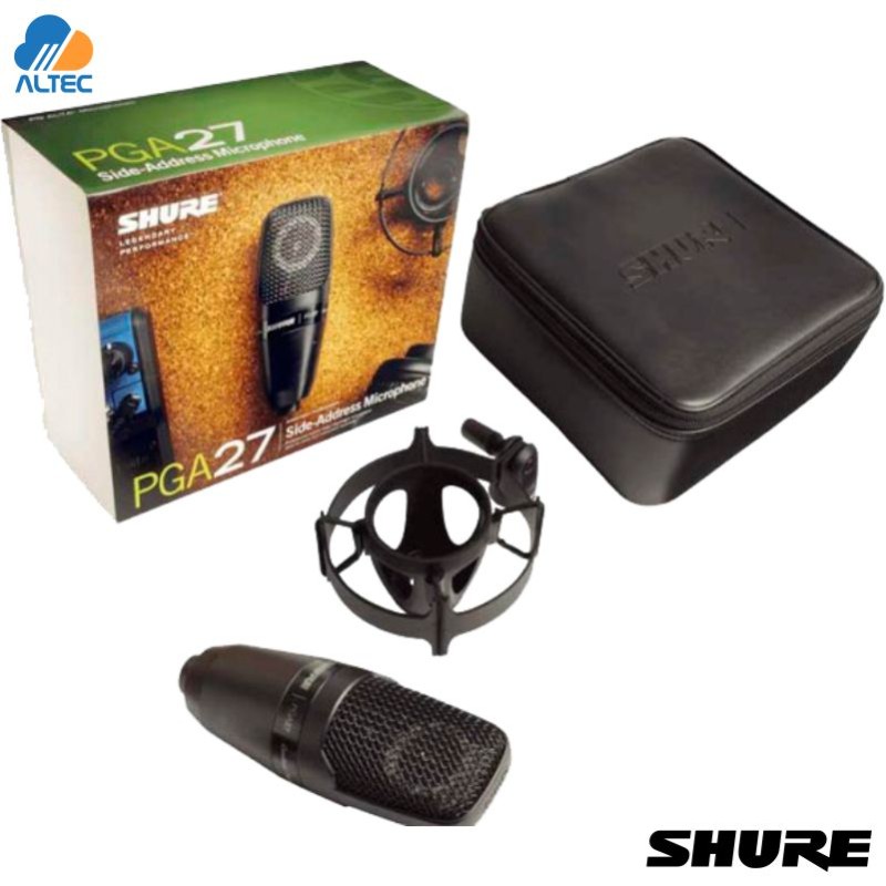 Shure PGA27-LC - micrófono de condensador cardioide de captación lateral y gran diafragma