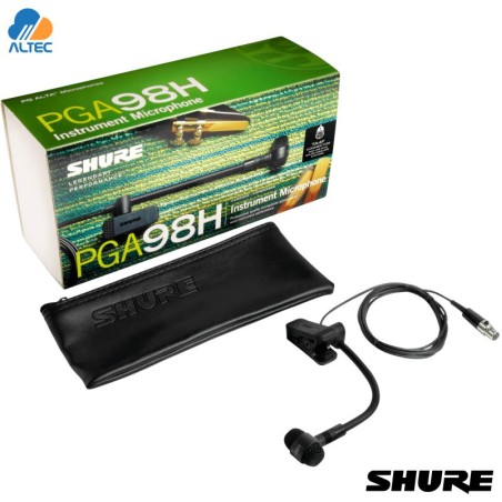 Shure PGA98H-TQG - micrófono de condensador cardioide con pinza para instrumento