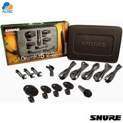 Shure PGADRUMKIT5 - juego de 5 micrófonos de batería para estudio y en vivo