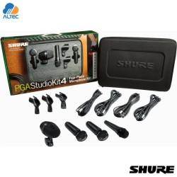 Shure PGASTUDIOKIT4 - juego de 4 micrófonos de calidad profesional para grabaciones y actuaciones