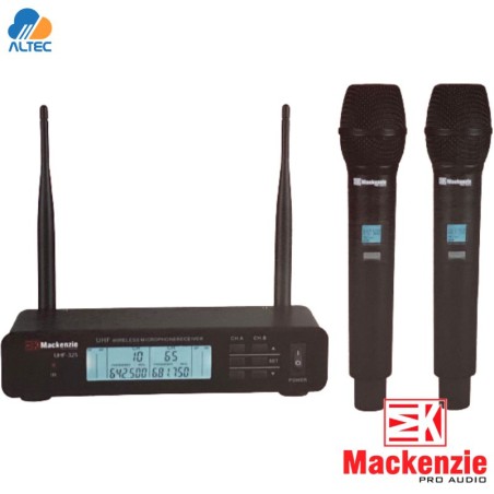 Mackenzie UHF-325 - sistema inalámbrico dual para voz con dos micrófonos