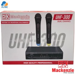 Mackenzie UHF-300 - sistema inalámbrico dual para voz con dos micrófonos frecuencia fija