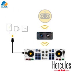 Hercules MIX - controlador dj de 2 decks para usarlo en Android, iOS, Windows® y macOS con djay de Algoriddim