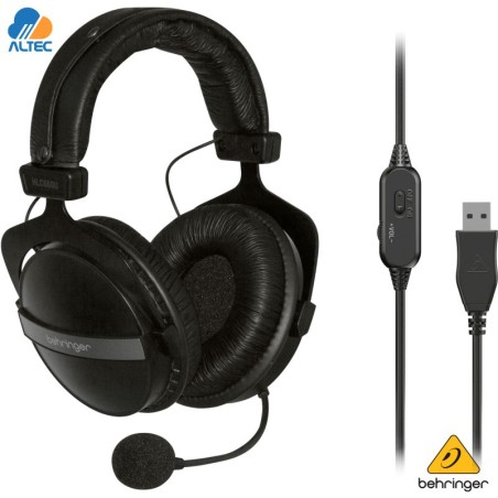 Behringer HLC660U - audífonos multipropósito con micrófono incorporado y USB