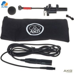 AKG C518M - microfono de condensador con abrazadera en miniatura profesional con cable mini XLR a XLR estándar