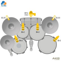 AKG Drum Set Concert I – Set Pro de 7 Micrófonos para Batería