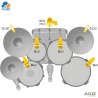 AKG Drum Set Concert I – Set Pro de 7 Micrófonos para Batería