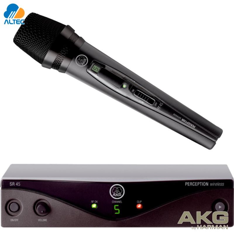 AKG WMS45 Vocal – Micrófono inalámbrico UHF de mano para voz