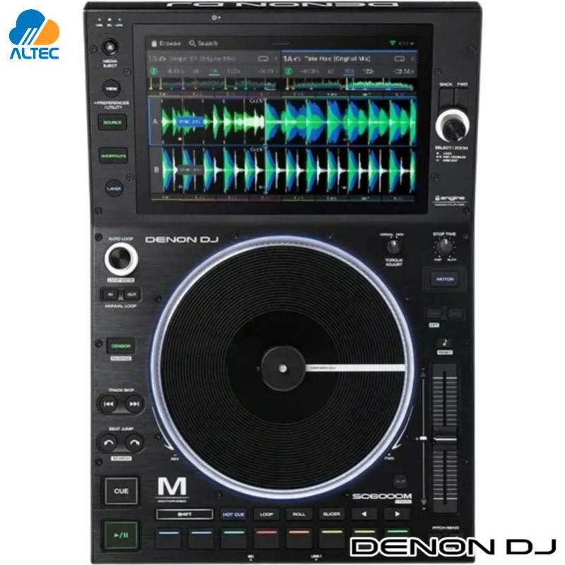 Denon SC6000M PRIME - reproductor multimedia profesional para DJ con plato motorizado de 8,5" y pantalla táctil de 10,1"