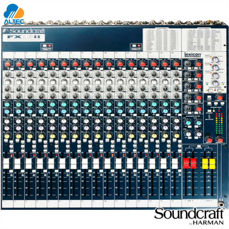 Soundcraft FX16II - mezcladora de 26 entradas, 16 entradas XLR