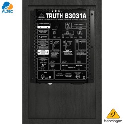 Behringer TRUTH B3031A, par de monitores de estudio woofer de 8.75"