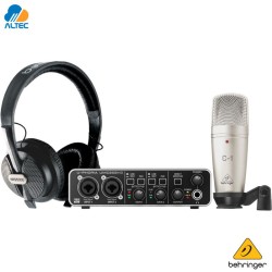 Behringer U-PHORIA STUDIO PRO - interfaz de audio 2x2 USB paquete de grabacion y podcasting