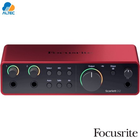 Focusrite Scarlett 2i2 4ta Gen Interfaz USB-C 2x2 con Loopback