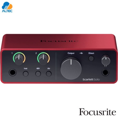Focusrite Scarlett Solo 4ta Gen Interfaz USB-C para Voz e Instrumento