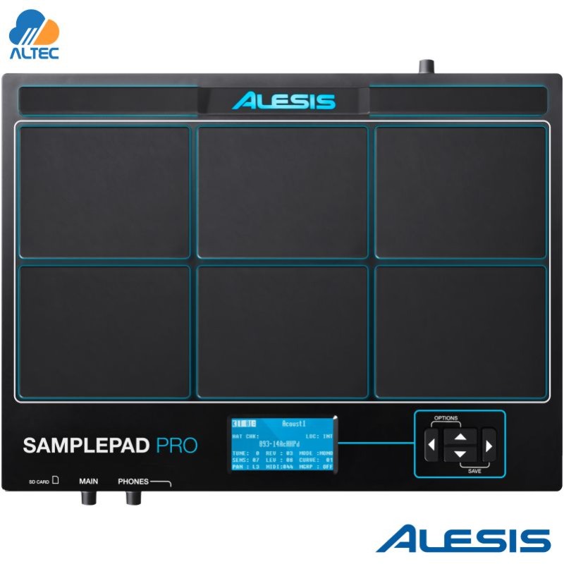 Alesis SamplePad Pro - Multipad con 8 pads y lector de tarjeta SD