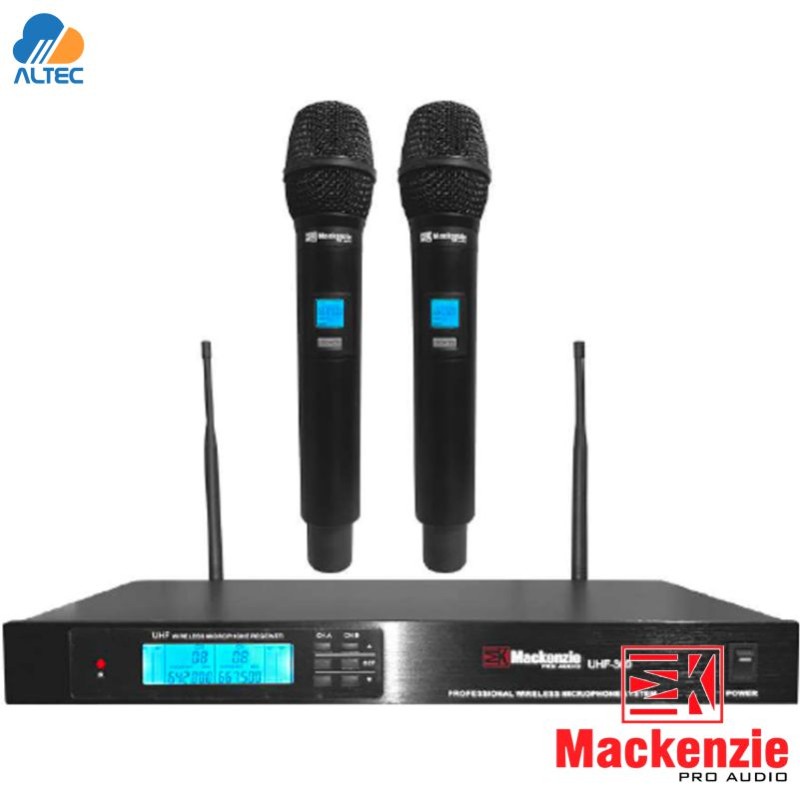 Mackenzie UHF-369 - sistema inalámbrico dual para voz con dos micrófonos