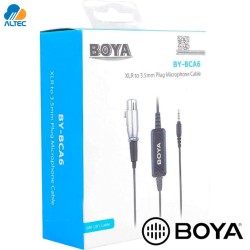 Boya BY-BCA6 - cable de microfono TRRS 3.5mm a XLR