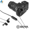 Boya BY-M1DM - micrófono dual de solapa para celulares, laptops, camaras