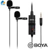 Boya BY-M1DM - micrófono dual de solapa para celulares, laptops, camaras