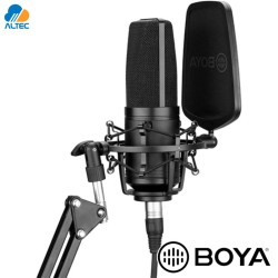 Boya BY-M1000 - micrófono condensador de estudio de gran diafragma